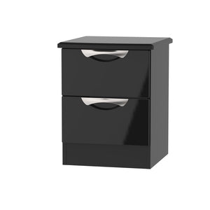 Cambridge 2 Drawer Locker Black Gloss Black