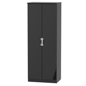 Cambridge Tall 2ft6in Double Hanging Robe Black Gloss Black