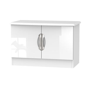 Cambridge Low 2 Door Unit White Gloss White