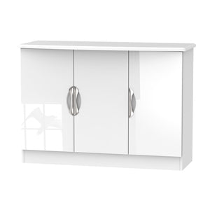 Cambridge 3 Door Unit White Gloss White