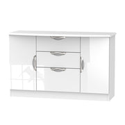 Cambridge 2 Door/3 Drawer Unit White Gloss White