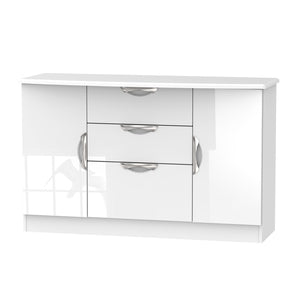 Cambridge 2 Door/3 Drawer Unit White Gloss White
