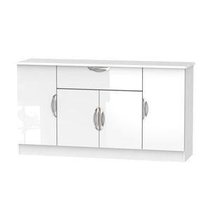 Cambridge 4 Door/1 Drawer Unit White Gloss White