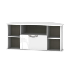 Cambridge Corner TV Unit White Gloss White