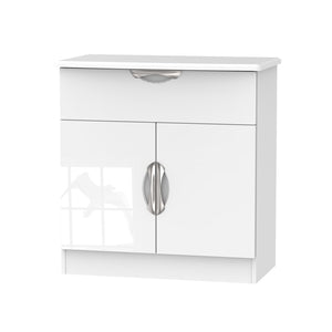 Cambridge 2 Door/1 Drawer Unit White Gloss White