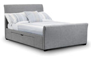 Capri Fabric Bed With Drawers Light Grey 180Cm