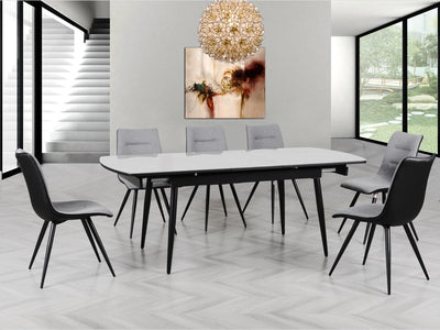Cassino 160Cm Automatic Extension Dining Set Grey