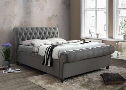 Castello King Side Ottoman Bed Grey