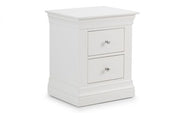 Clermont 2 Drawer Bedside - Surf White
