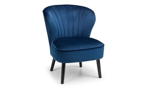 Coco Velvet Accent Chair - Blue