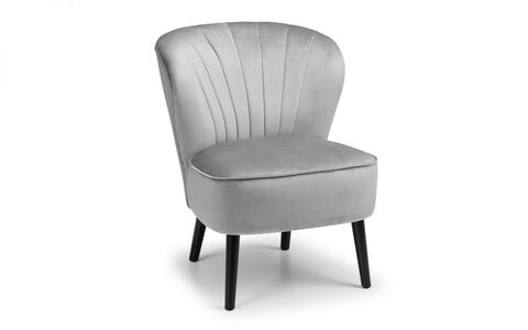 Coco Velvet Accent Chair - Grey