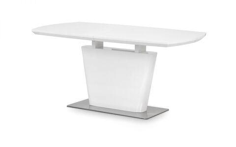 Como High Gloss Extending Table - White