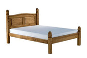 Corona Low End Double Bed Pine