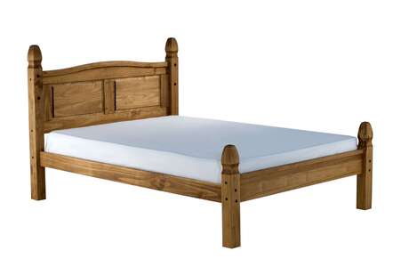 Corona Low End Double Bed Pine