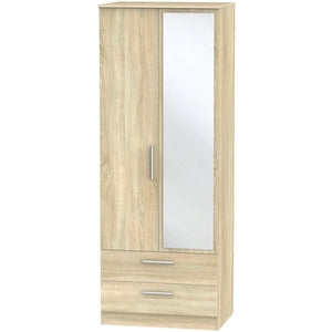 Cavalier Tall 2ft6in 2 Drawer Mirror Robe