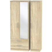 Cavalier Tall Triple 2 Drawer Mirror Robe