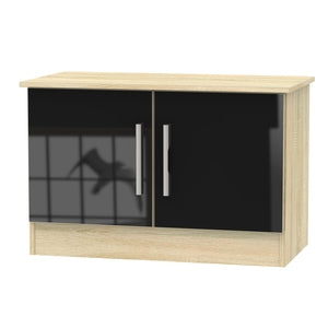 Cavalier Low 2 Door Unit Black Gloss Bardolino