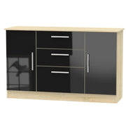 Cavalier 2 Door/3 Drawer Unit Black Gloss Bardolino