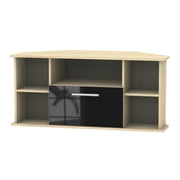 Cavalier Corner TV Unit Black Gloss Bardolino