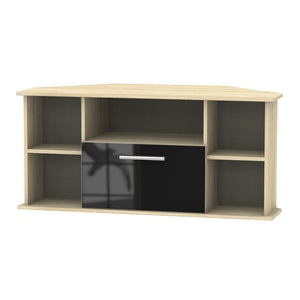 Cavalier Corner TV Unit Black Gloss Bardolino