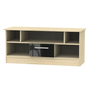 Cavalier Open TV Unit Black Gloss Bardolino