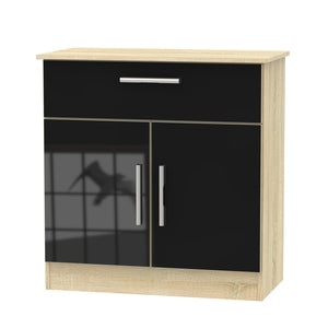 Cavalier 2 Door/1 Drawer Unit Black Gloss Bardolino