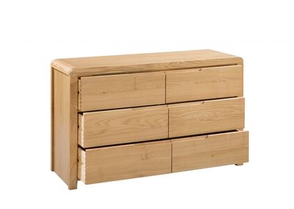 Curve 6 Drawer Wide Chest Ass