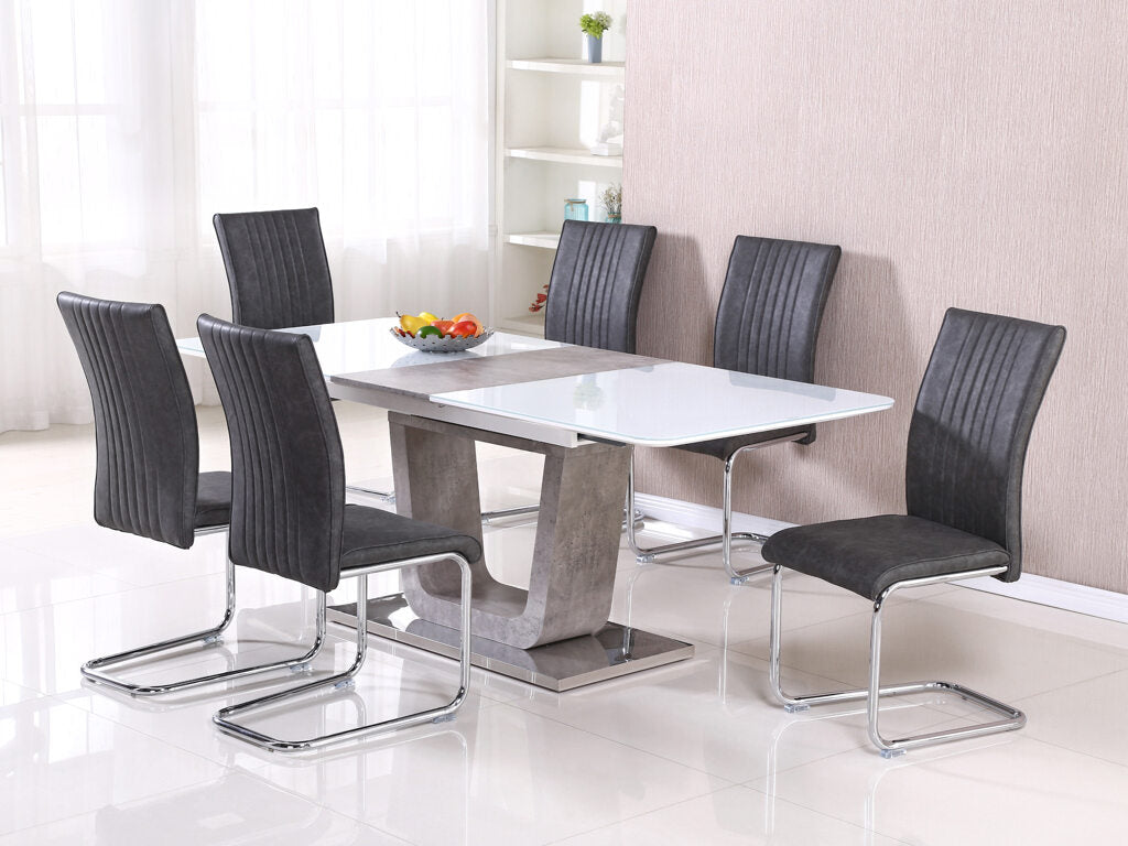 Castello 160 Cm Extension Dining Set Kd (6 Chairs)