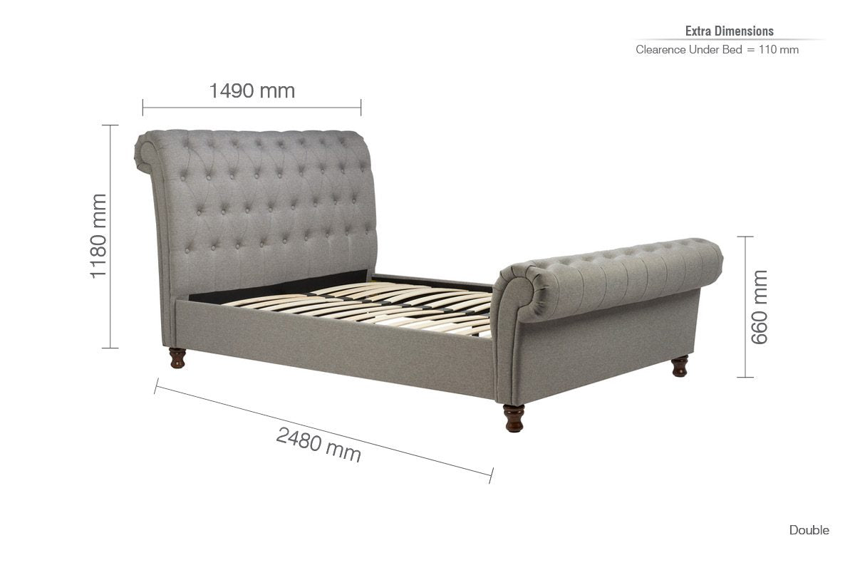 Cheeky Double Bed Grey