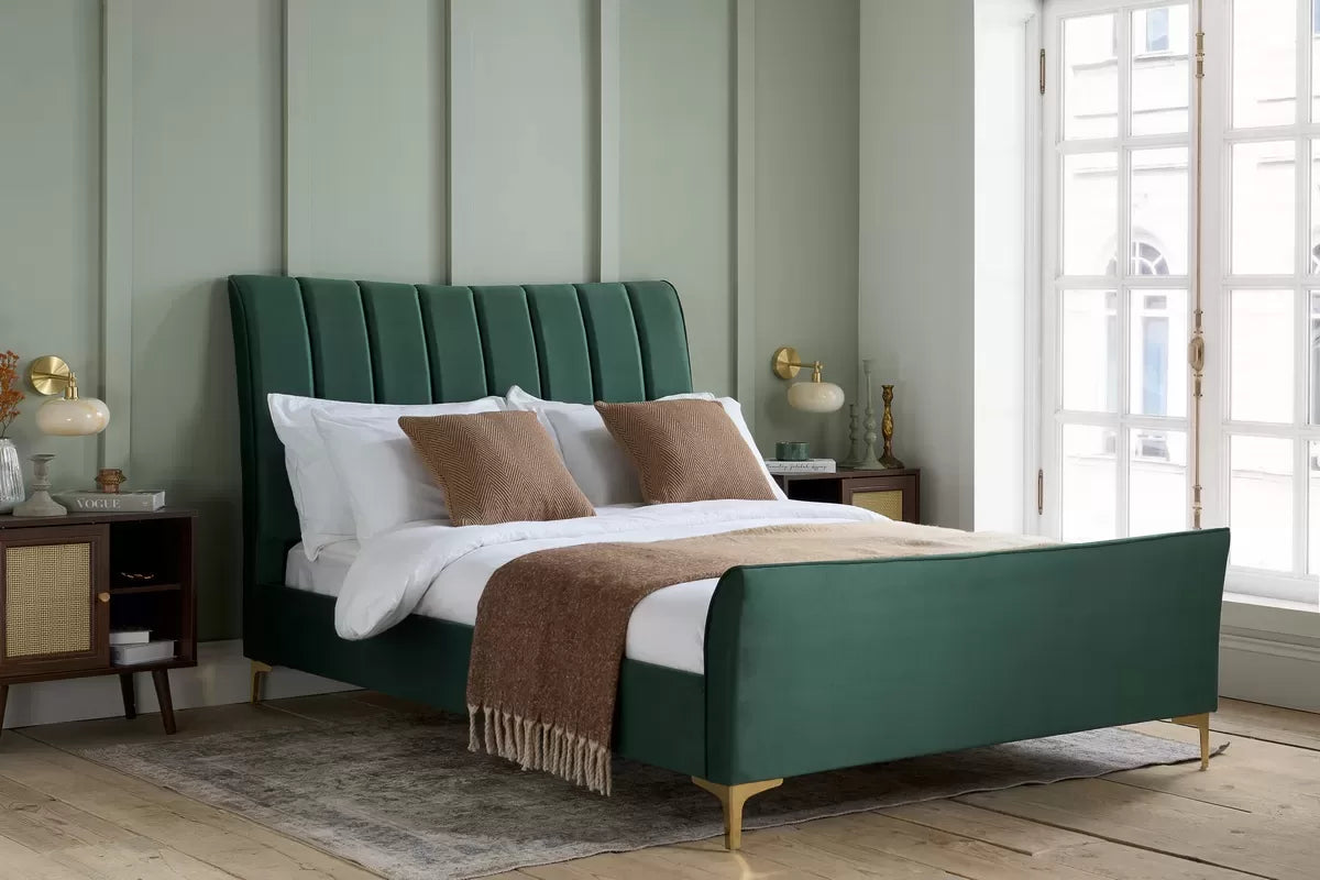 Claret Small Double Bed Green