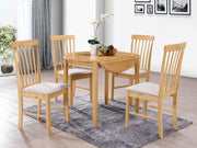 Cologne Round Drop Leaf Dining Set Kd (4 Chairs)