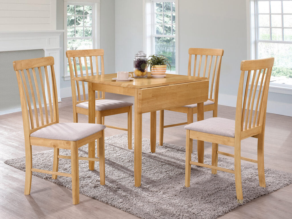 Cologne Square Drop Leaf Dining Set Kd (4 Chairs)