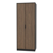 DEG080 2 Door Wardrobe Carini Walnut Black Ash