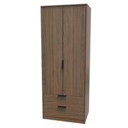 DEG081 2 Drawer Wardrobe Carini Walnut