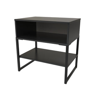 DEG401 Single Open Midi Black Ash Black Leg