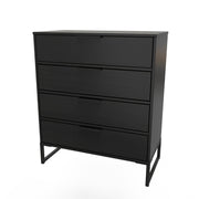 DEG421 4 Drawer Chest Black Ash Black Leg