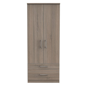 DEV061 2ft6in 2 Drawer Robe Darkolino