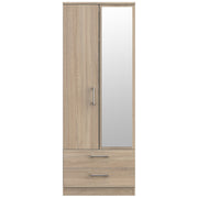 DEV082 Tall 2ft6in 2 Drawer Mirror Robe