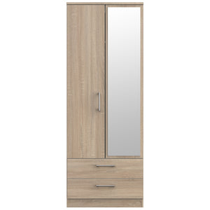 DEV082 Tall 2ft6in 2 Drawer Mirror Robe