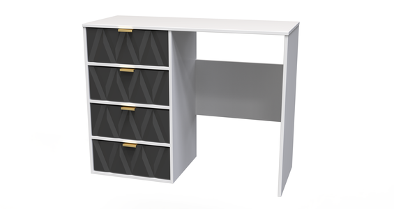 028 Desk Deep Black White Matt
