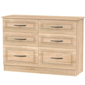 DOR015 6 Drawer Midi Chest Bardolino