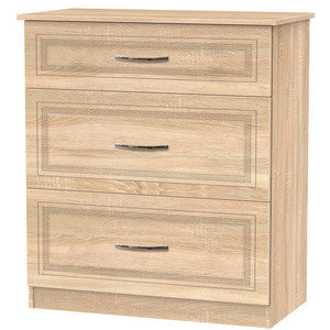 DOR049 3 Drawer Deep Chest Bardolino