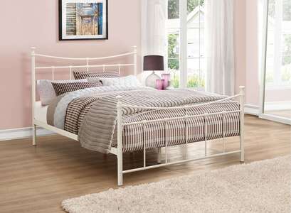Small Double Bed Cream