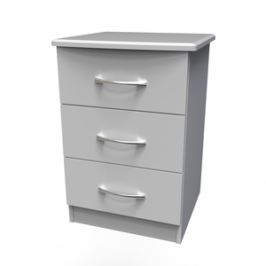 EVE001 3 Drawer Bedside Cabinet