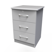 EVE006 3 Drawer Bedside Cabinet - With Lock
