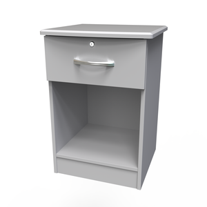 EVE019 1 Drawer/Open Bedside - With Lock
