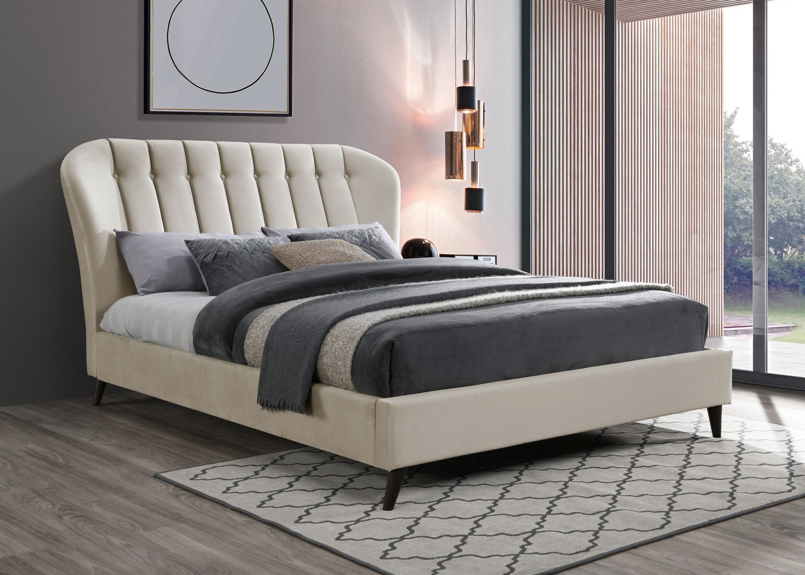 Eagle Small Double Bed Warm Stone