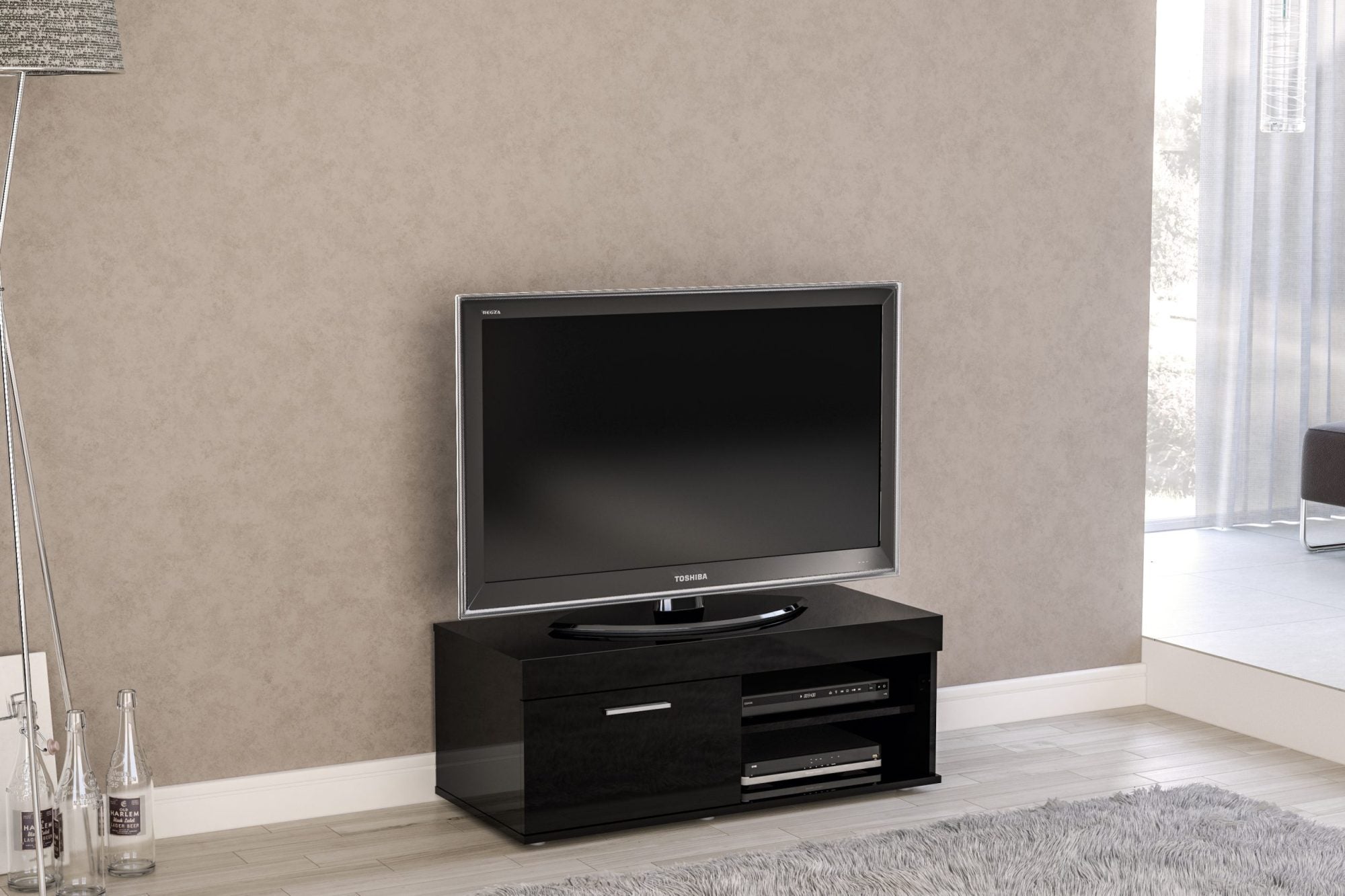 Ebony Small TV Unit Black