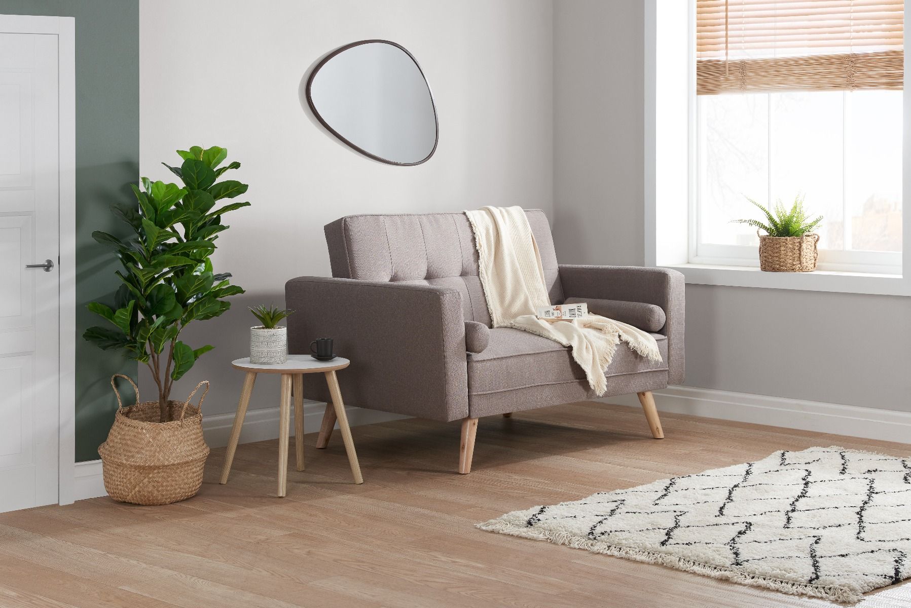 Elmo Medium Sofa Bed Grey