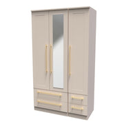 HAW162 Tall Triple 2 Drawer Mirror + Drawer Robe Kaschmir Matt Kaschmir Matt